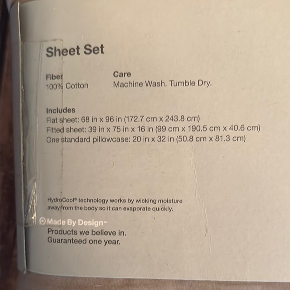 Made By Design Target Light Gray Twin//Twin XL Sheet Set - Picture 4 of 6